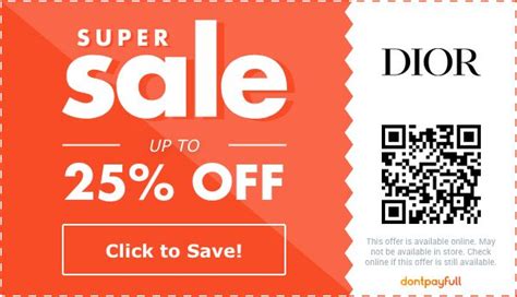 promo code for dior first order|dior coupon codes.